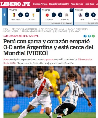 IMPERDIBLES: Las duras portadas a la Selección Argentina tras el empate ante Perú