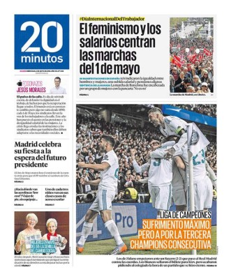 Las portadas sobre el pase a la final del Real: Así, así, así se clasifica el Madrid