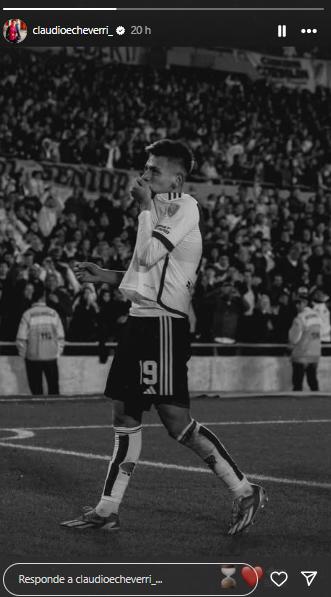 La imagen que subió Claudio Echeverri en Instagram confirmando su deseo de volver a River Plate.