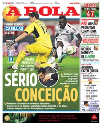 Las portadas deportivas más importantes del lunes 18 de enero de 2016