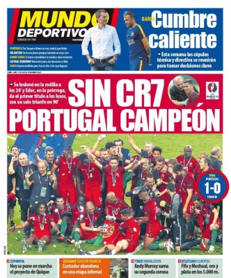Las portadas en el mundo tras la conquista de Cristiano con Portugal