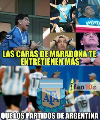 ¡MASACRADOS! Los memes atacan a Messi y Maradona tras clasificación de Argentina