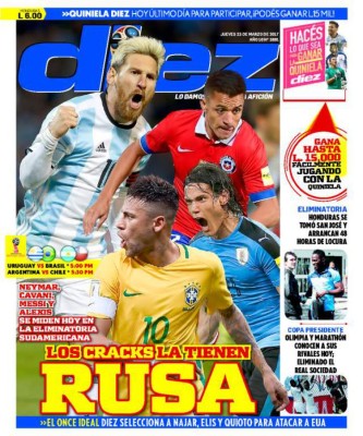 Portadas de Hoy: Partidazos en la eliminatoria de Conmebol