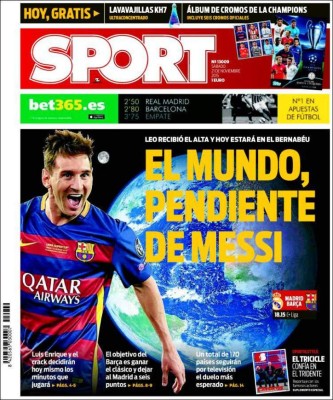 Las mejores portadas de este sábado de clásico 21 de noviembre de 2015