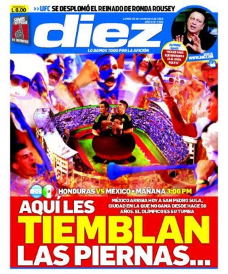 Las mejores portadas de Diez sobre la rivalidad Honduras-México