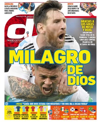 Tremendas portadas: El mundo se rinde ante Messi y a la clasificación de Argentina a octavos del Mundial