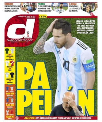 ¡BRUTAL! Las portadas de todo el mundo contra Argentina: 'Damos pena'