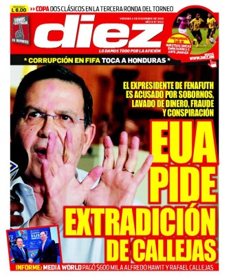 EUA pide extradición de Callejas