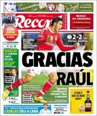 Portadas de los diarios más importantes del mundo deportivo