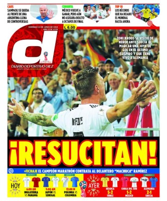 Las portadas por el mundo: La crisis de Argentina en el Mundial y el milagro alemán