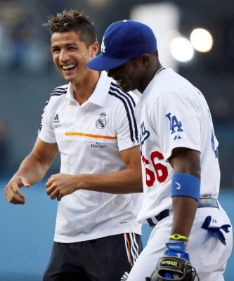Cristiano Ronaldo, protagonista en la previa del Dodgers-Yankees .