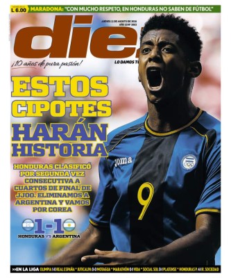 PORTADAS: Argentina llora; Honduras ríe y celebra la clasificación a cuartos de Rio-2016