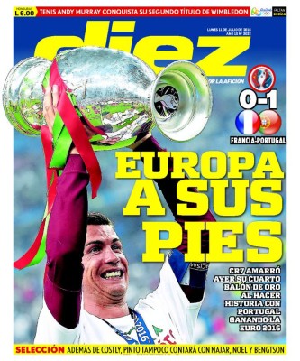Las portadas en el mundo tras la conquista de Cristiano con Portugal