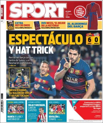 Las portadas deportivas más importantes del lunes 18 de enero de 2016