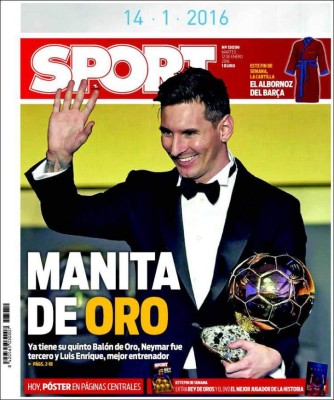 Las portadas del mundo deportivo se rinden a Lío Messi