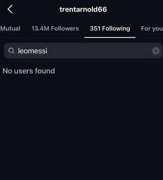 Aquí cuando Trent Alexander Arnold ya no sigue a Messi.