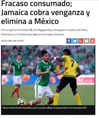 ¡Pobre Osorio! Así reacciona la prensa mexicana luego de ser eliminados de Copa Oro