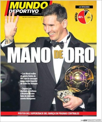 Las portadas del mundo deportivo se rinden a Lío Messi