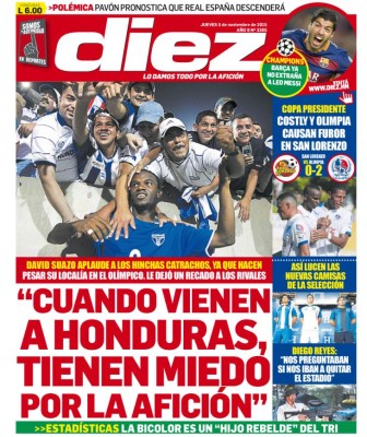 Las mejores portadas de Diez sobre la rivalidad Honduras-México