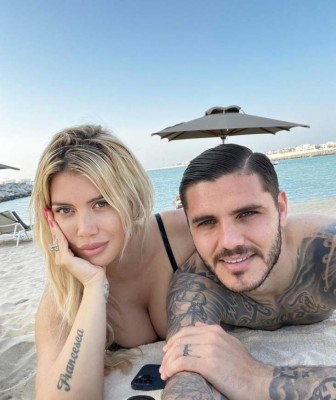 Con beso romántico: Las fotos del viaje de reconciliación de Wanda Nara y Mauro Icardi en Dubai