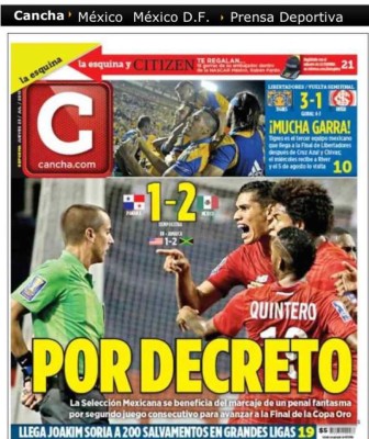 Principales portadas de México, Panamá y el mundo tras el México-Panamá