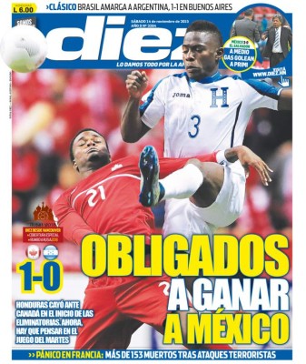 Así amanecieron diarios de Concacaf tras primera fecha en eliminatoria