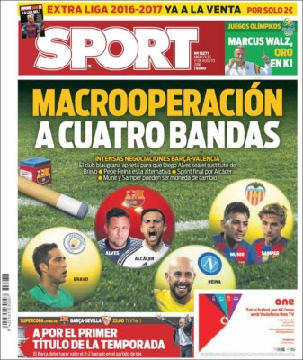 PORTADAS: Lo que amaneció diciendo el mundo deportivo hoy miércoles 17 de agosto