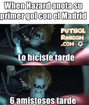 Eden Hazard, la víctima favoritas de los memes tras anotar su primer gol con el Real Madrid