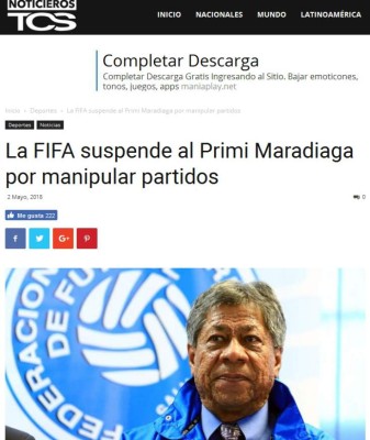 La prensa mundial hace eco del escándalo de Primi Maradiaga