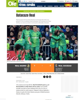 'Fracasotote' y 'Humillante': Lo que dice la prensa de la eliminación del Real Madrid