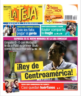 Los medios: Euforia en Costa Rica: 'El nuevo rey”; dolor en Honduras: 'Amargo final”