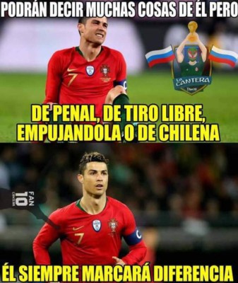 Los memes van directo a Cristiano Ronaldo tras su cuarto gol en Rusia-2018