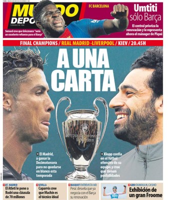¡Espectaculares! Las portadas de la final de Champions League entre Real Madrid y Liverpool