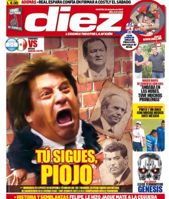 Las mejores portadas de Diez sobre la rivalidad Honduras-México