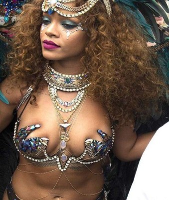 Lewis Hamilton y Rihanna disfrutaron en el carnaval de Barbados