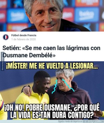 Los memes humillan a Dembelé tras su nueva lesión en Barcelona y hasta Bale es tendencia
