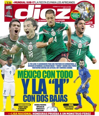 Las mejores portadas de Diez sobre la rivalidad Honduras-México