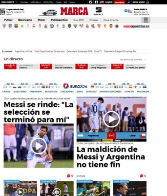 Prensa mundial impactada por el retiro de Messi de la selección