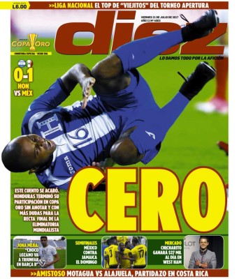 Las portadas de los medios de México y Honduras tras juego en Copa Oro