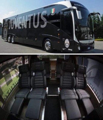 Si fueras un futbolista viajarías en estos autobuses de lujo