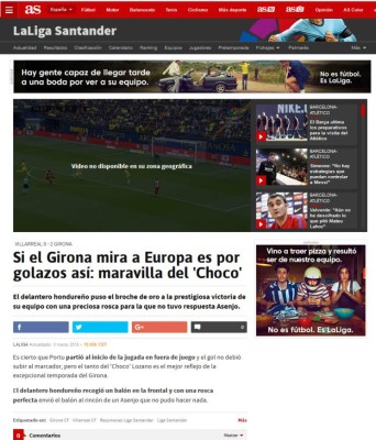 Prensa Española se rinde ante Choco Lozano tras 'maravilla' ante Villarreal
