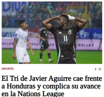 Prensa de México tras derrota y agresión a Javier Aguirre: “Perdimos, pero a Honduras hay que descalificarla”