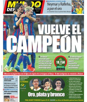 Las principales portadas de periódicos en el mundo de este sábado 20 de agosto