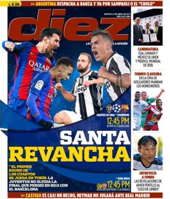 Barcelona y Juventus abren los cuartos de final de la Champions.