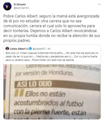 Le caen las avispas: Lluvia de críticas para periodista Carlos Alberth por llamar 'imbécil' a Leverón