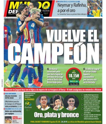 PORTADAS: Lo que el mundo amaneció diciendo este domingo 21 de agosto
