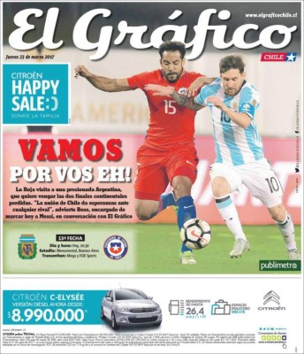 Portadas de Hoy: Partidazos en la eliminatoria de Conmebol