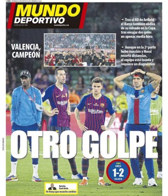 La prensa mundial resalta en sus portadas el nuevo fracaso del Barcelona