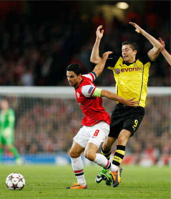 Arsenal FC vs BV Borussia Champions League.