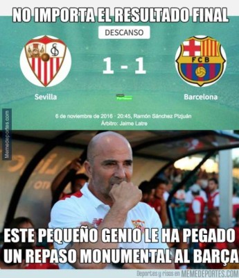 Los mejores memes de la sufrida victoria del Barcelona ante el Sevilla